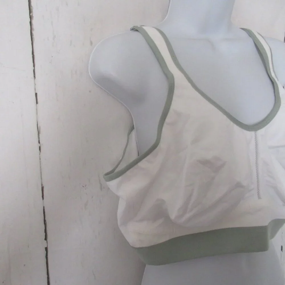 New Syrokan Comfort Sport Bra 44DD White Medium Support No Wire Sports‎ Wireless